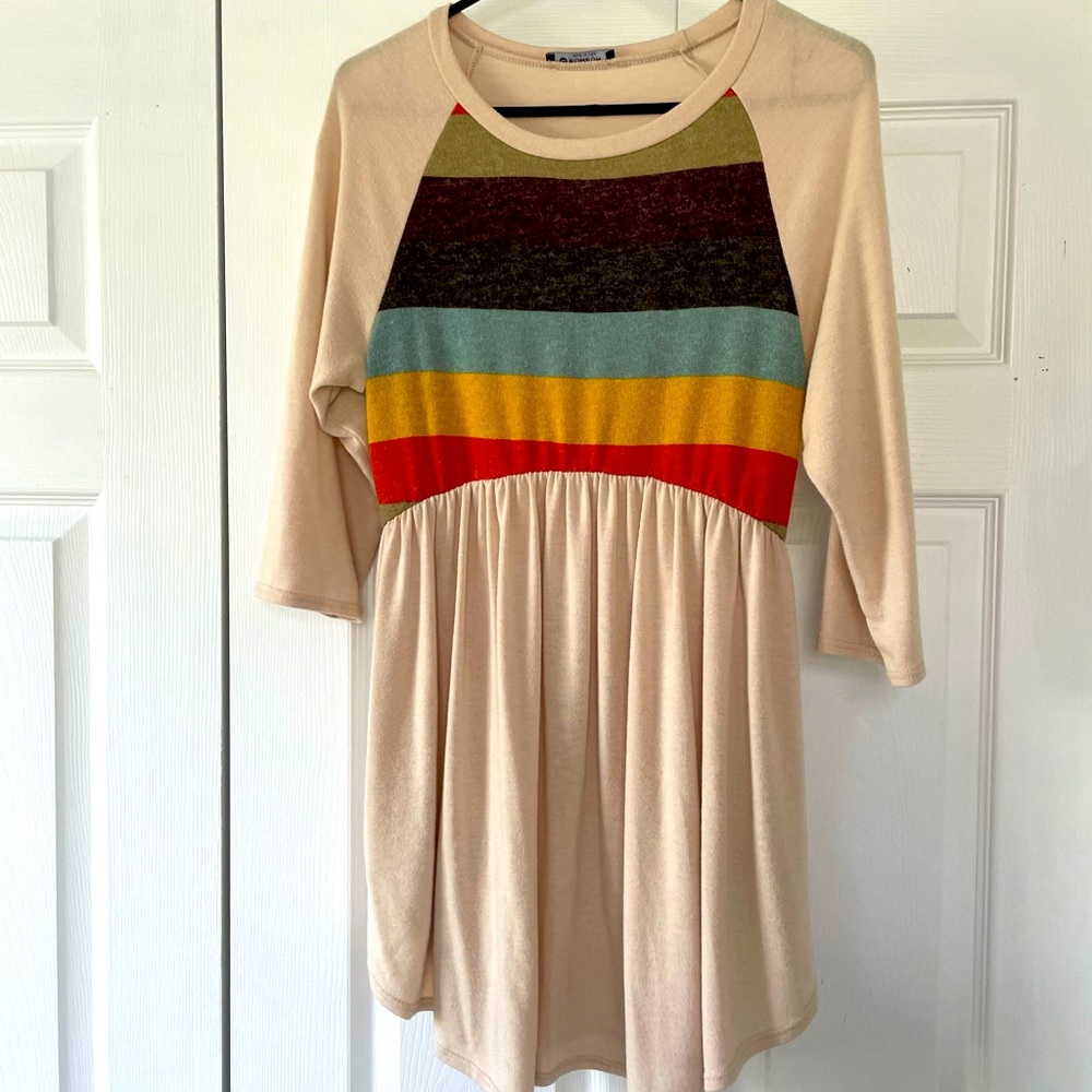 Rainbow detail tunic